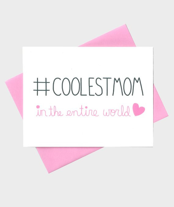 Funny Birthday Hashtags
 Hashtag Coolest Mom Ever Funny Mother s Day Mom by TurtlesSoup