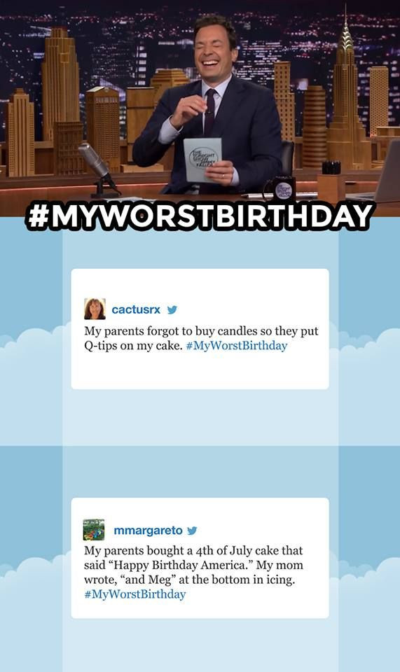 Funny Birthday Hashtags
 The Tonight Show starring Jimmy Fallon Hashtags