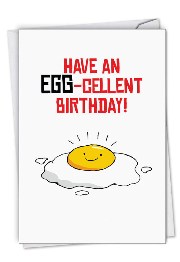 Funny Birthday Puns
 Egg Funny Hilarious Pun Birthday Card – NobleWorks Cards