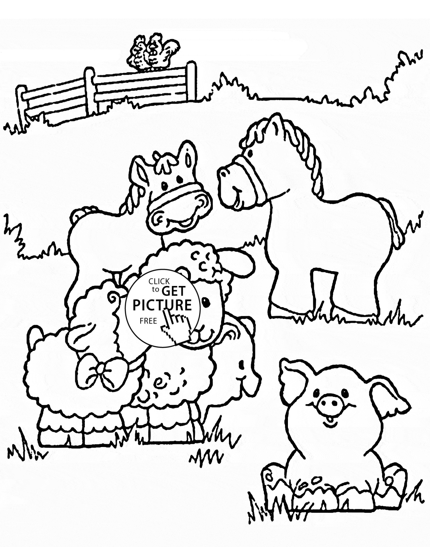 Funny Coloring Book For Kids Dabbing Creatures
 Funny Farm Animals Coloring Page for Kids Animal Coloring