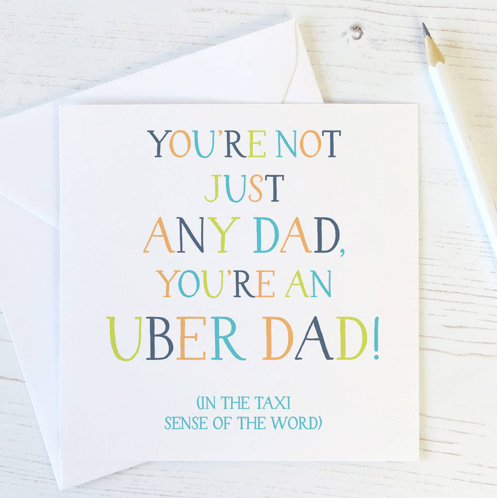Funny Daddy Birthday Cards
 uber dad funny birthday card for dad by wink design