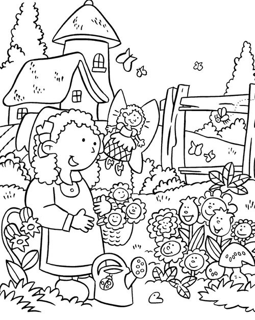 Gaden Week Preschool Coloring Sheets
 Garden Coloring Page Bestofcoloring