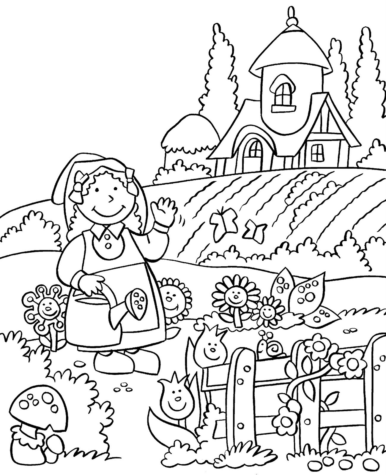 Gaden Week Preschool Coloring Sheets
 Gardening Coloring Pages Best Coloring Pages For Kids