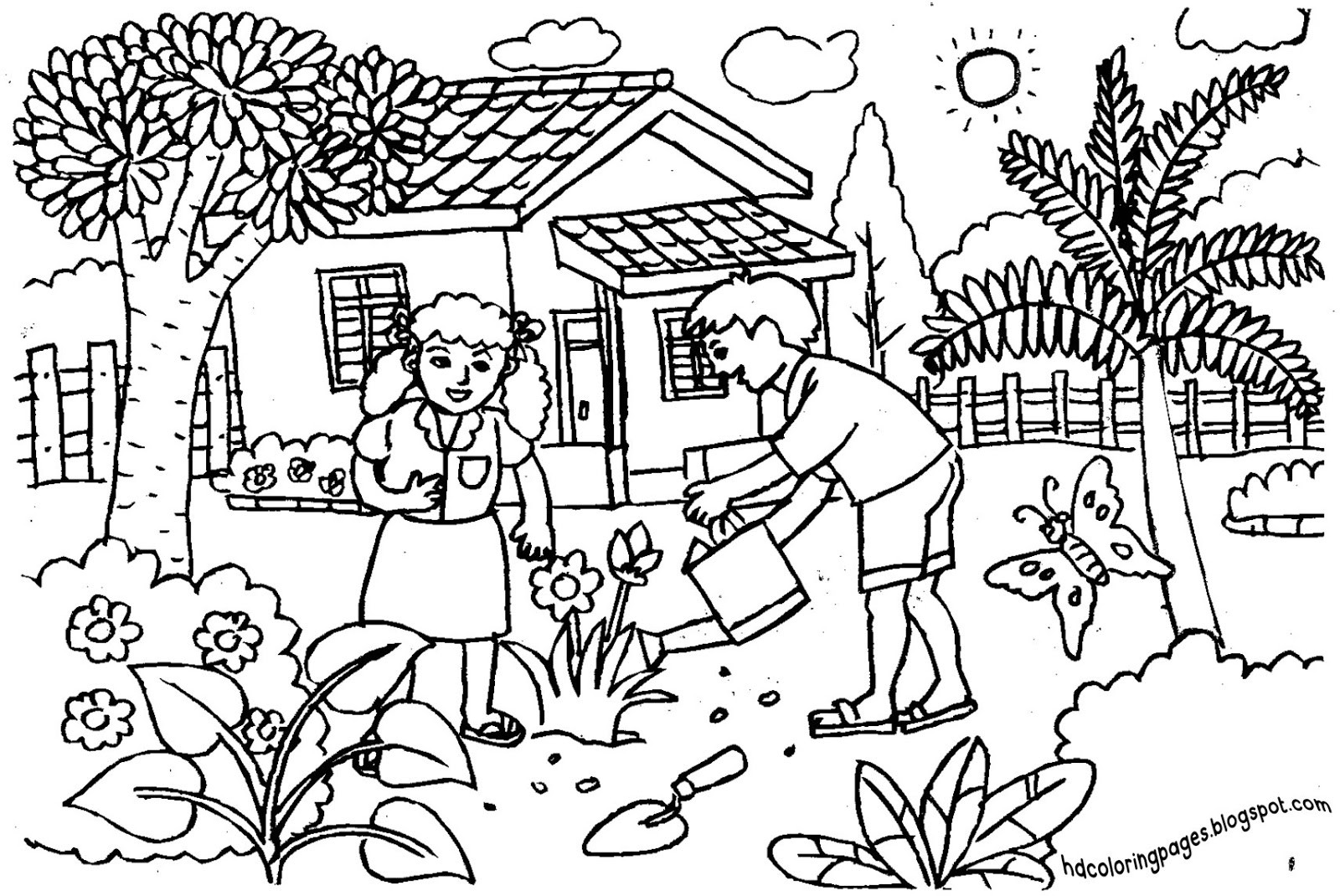 Gaden Week Preschool Coloring Sheets
 Chic Design Gardening Coloring Pages Garden Helpful