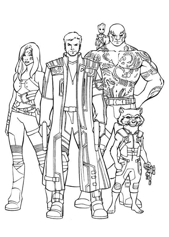 Galaxy Coloring Pages
 Guardians of the Galaxy coloring pages to and