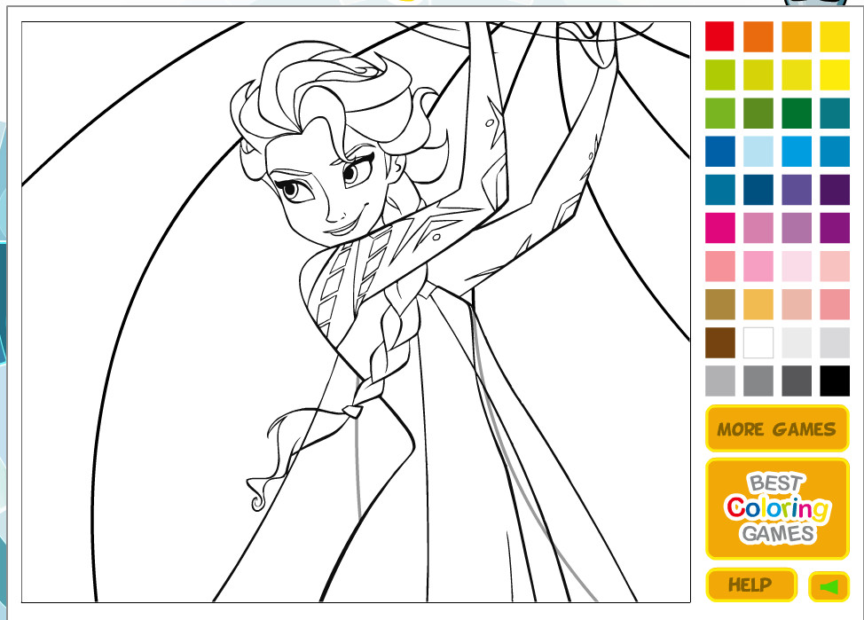 Game Coloring Pages For Kids
 Disney Princess Games Kid lineGame