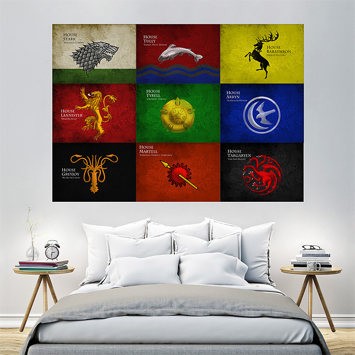Best ideas about Game Of Thrones Wall Art
. Save or Pin Game of Thrones House Sigils Block Giant Wall Art Poster Now.