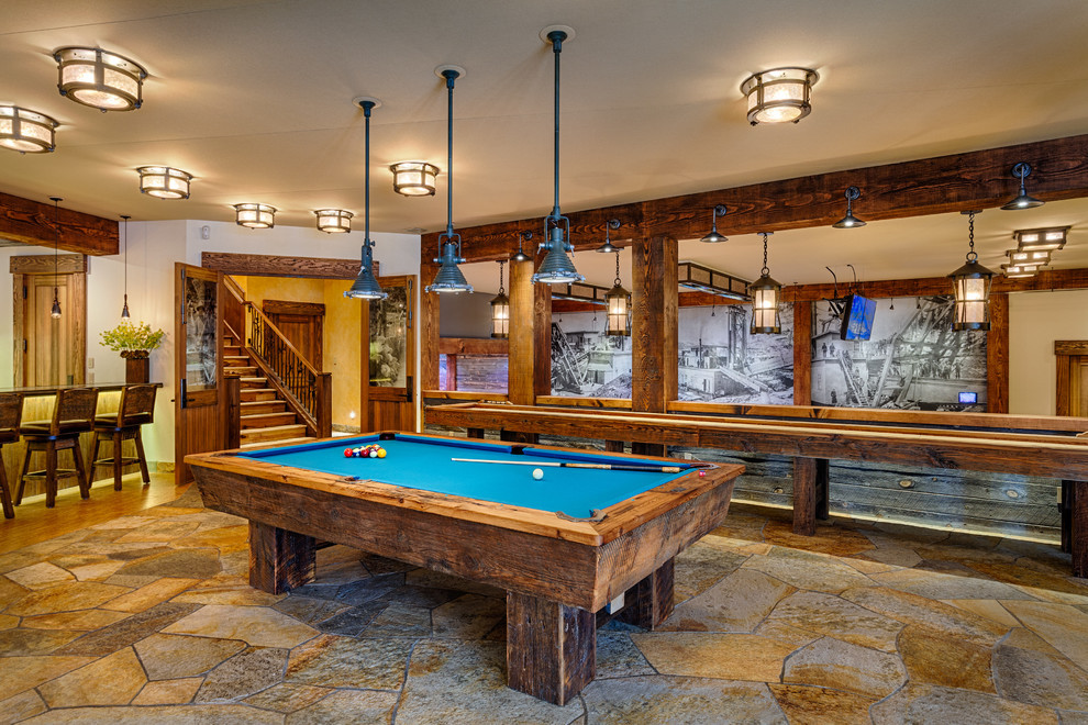 Best ideas about Game Room Carpet
. Save or Pin Bright table shuffleboard in Basement Rustic with Pool Now.