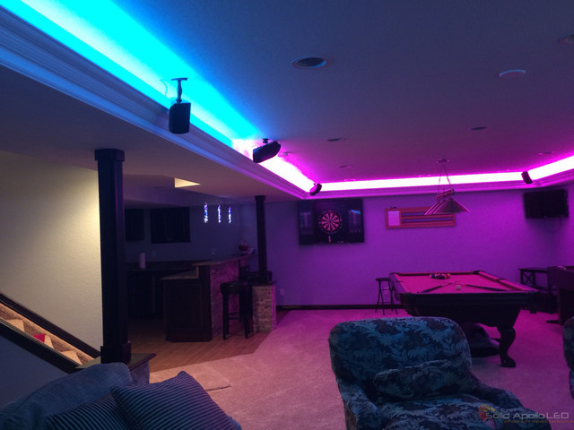 Best ideas about Game Room Lighting
. Save or Pin Man Cave Game Room LED Lighting Contemporary Family Now.