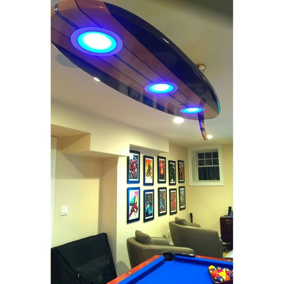 Best ideas about Game Room Lighting
. Save or Pin Surfboard Pool Table Billiard Game Room Bar Ceiling Light Now.