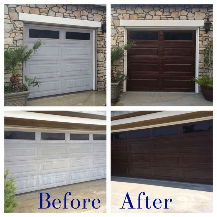 Best ideas about Garage Door Makeover Ideas . Save or Pin DIY Garage Door makeover using Minwax Gel Stain in Hickory Now.