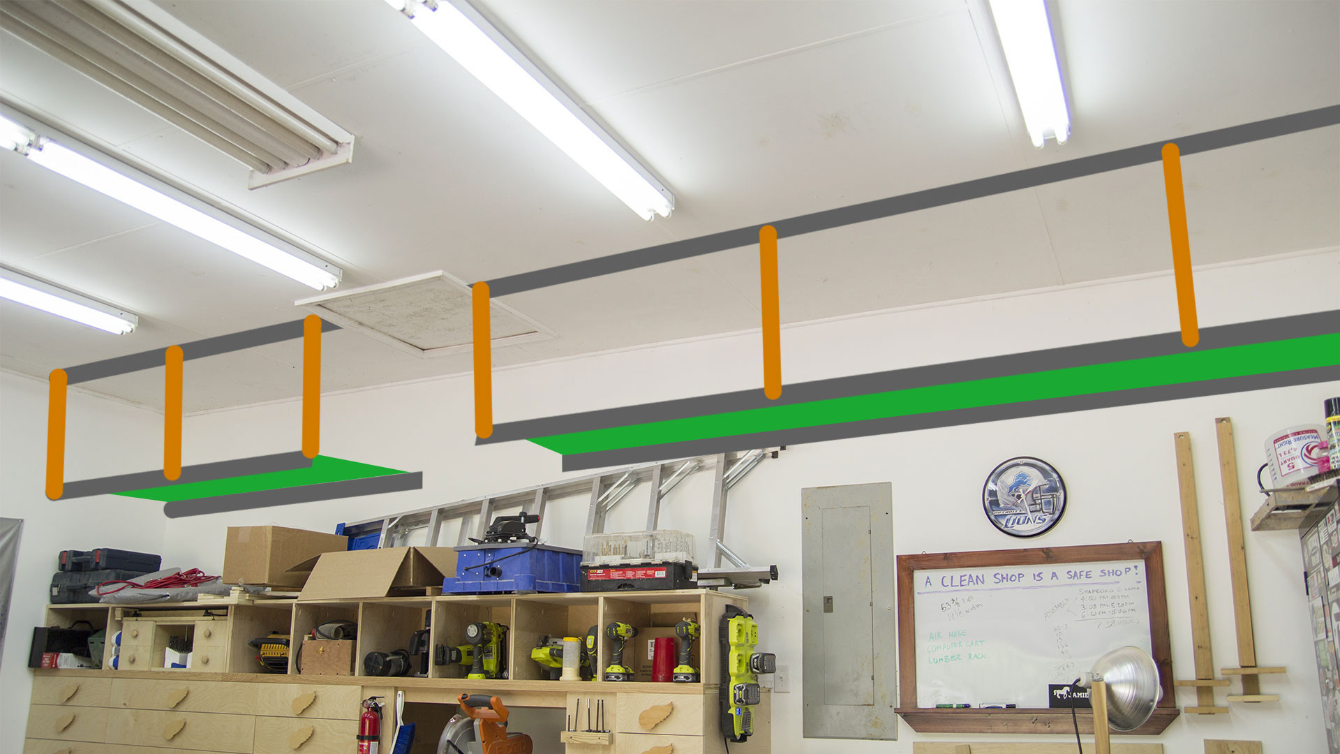 Best ideas about Garage Hanging Storage
. Save or Pin Wasted Space Garage Storage Shelves Now.