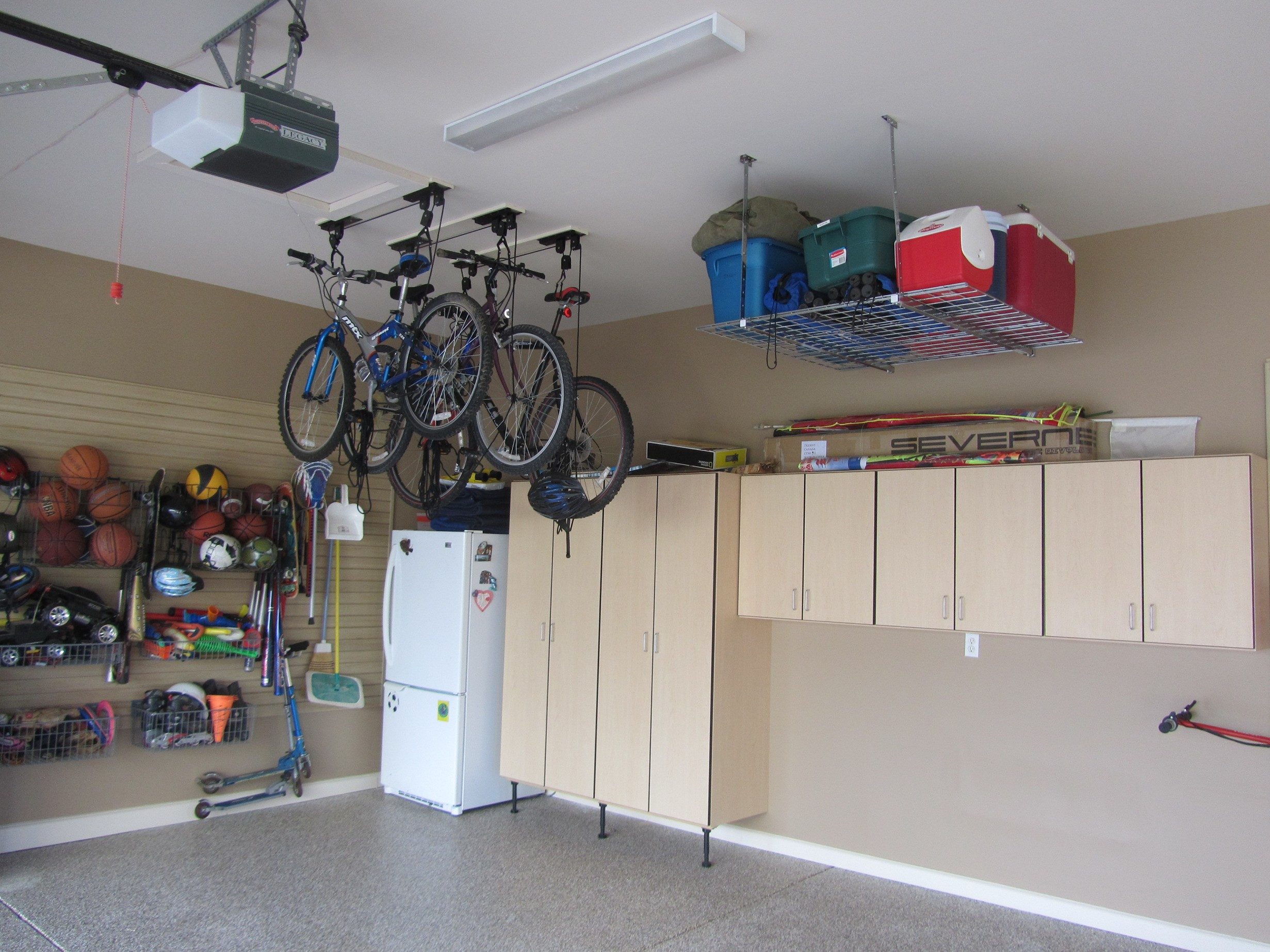 Best ideas about Garage Roof Storage
. Save or Pin Interior Diy Overhead Garage Storage Shelf For Containers Now.