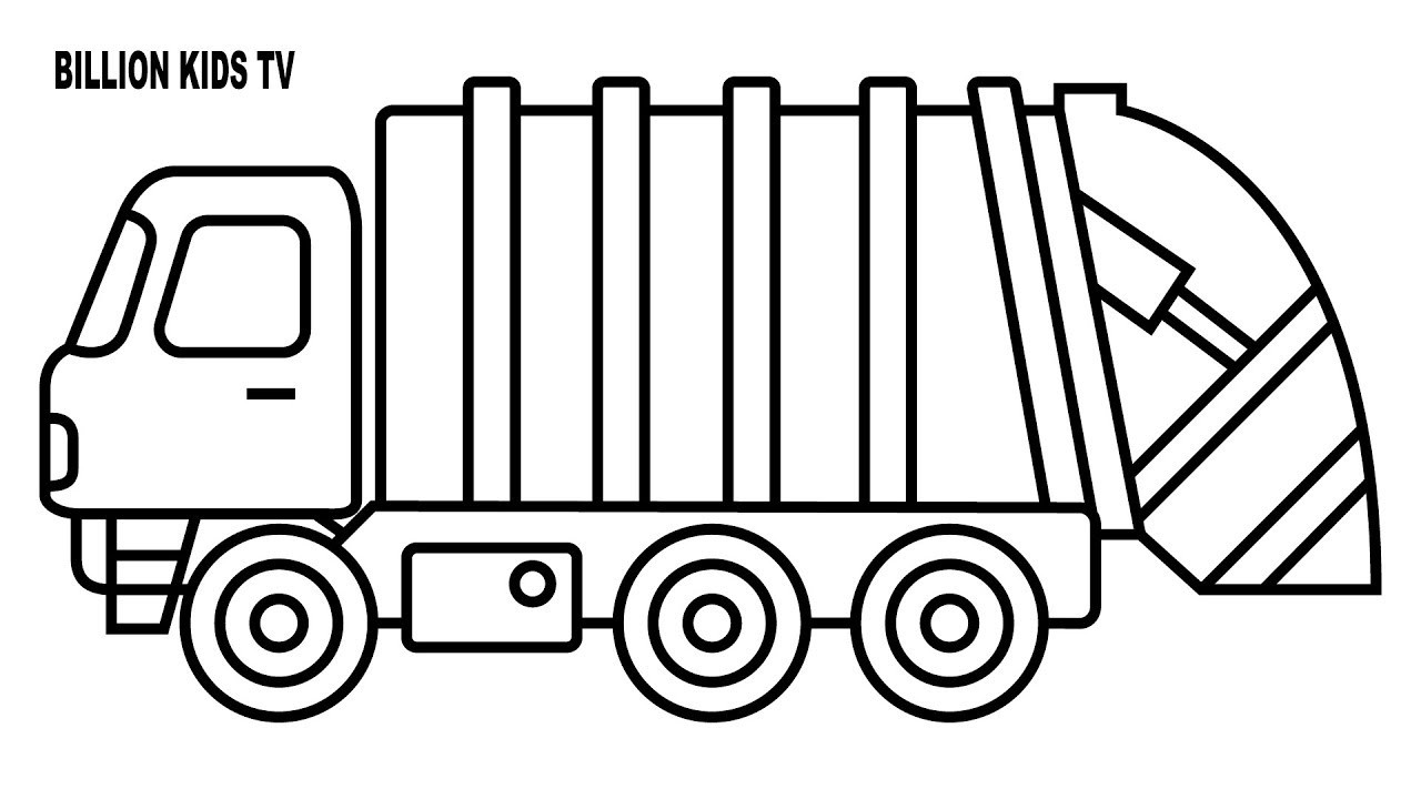 Garbage Truck Printable Coloring Pages
 Coloring for kids with garbage truck
