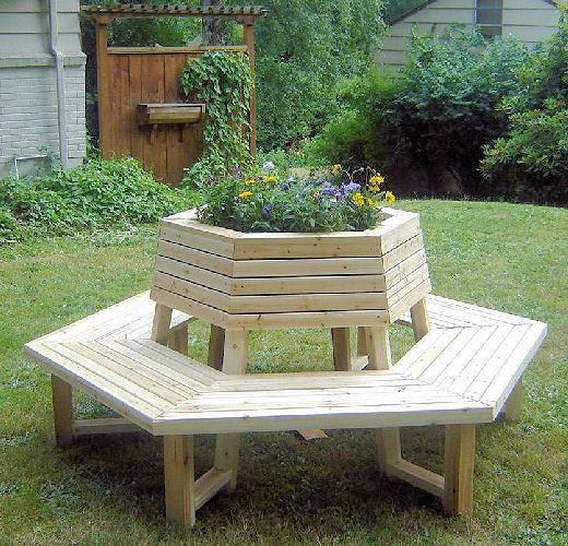 Best ideas about Garden Planter Bench
. Save or Pin hexagonbench cedar wood planter cluster seating bench Now.