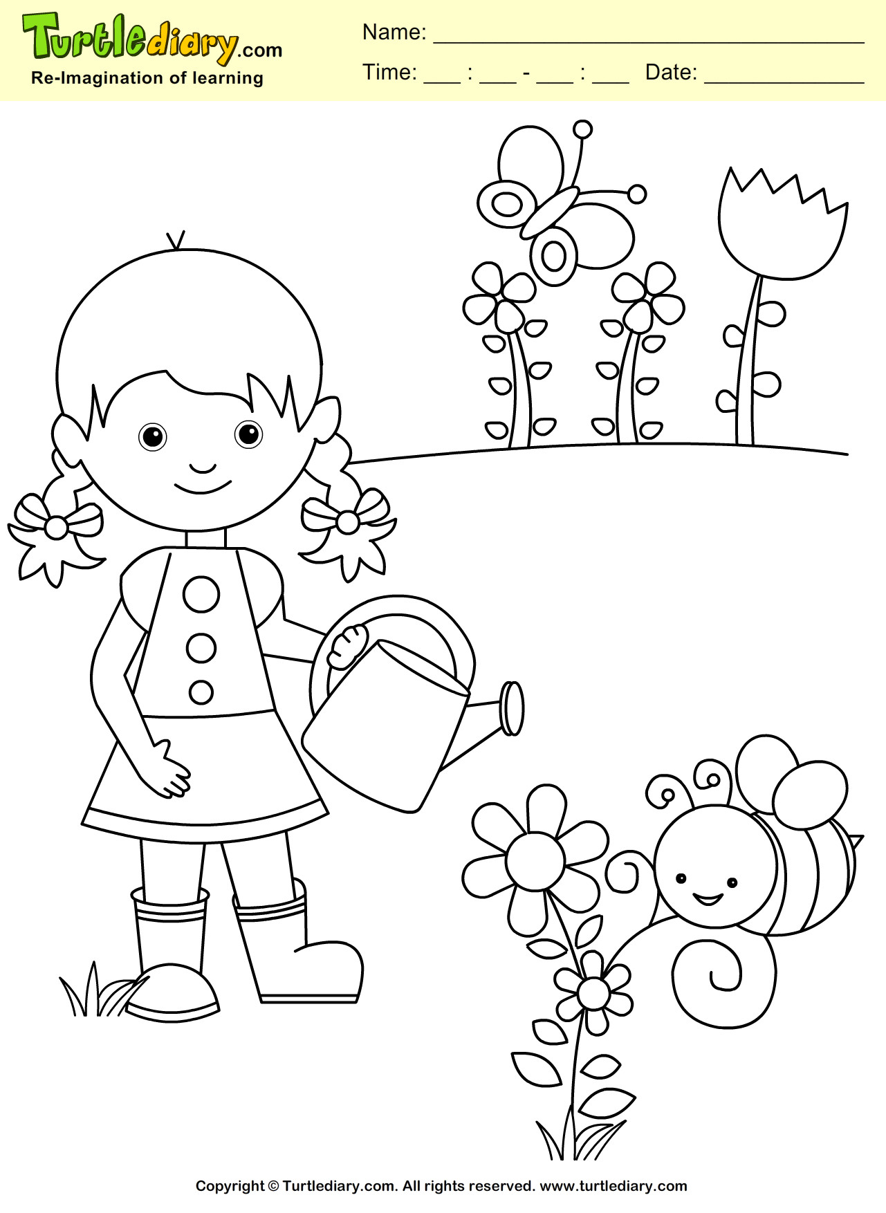 Garden Week Preschool Coloring Sheets
 Garden Coloring Sheet