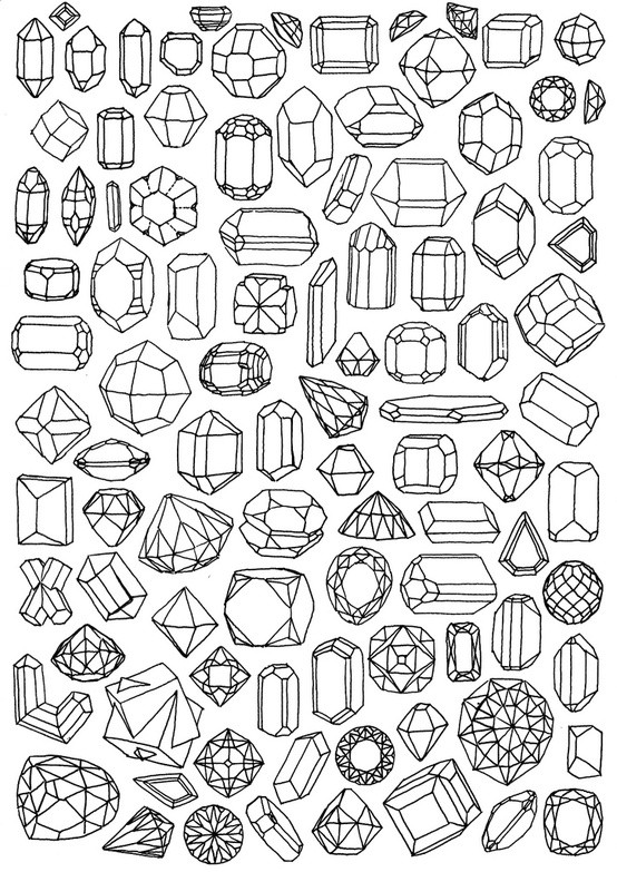 Gem Coloring Pages
 Fabric Paper Glue Let s Embroider Some Sh t DIY