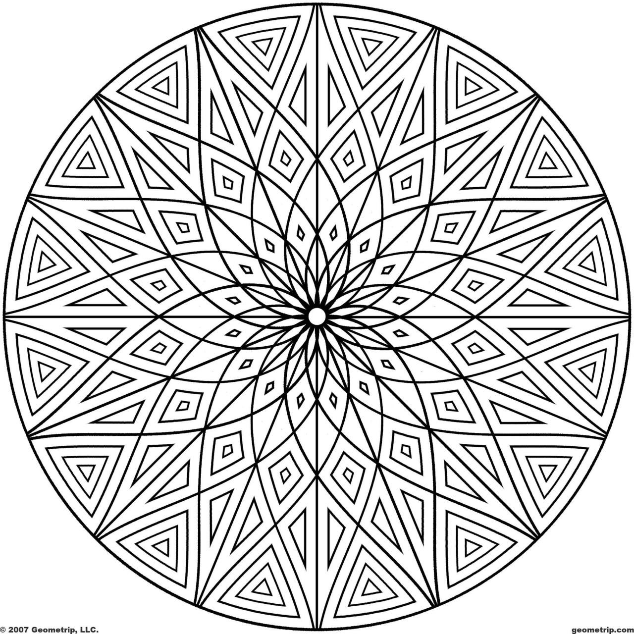 Geometric Coloring Pages For Kids
 Coloring Design Page Geometric Patterns Coloring Page For