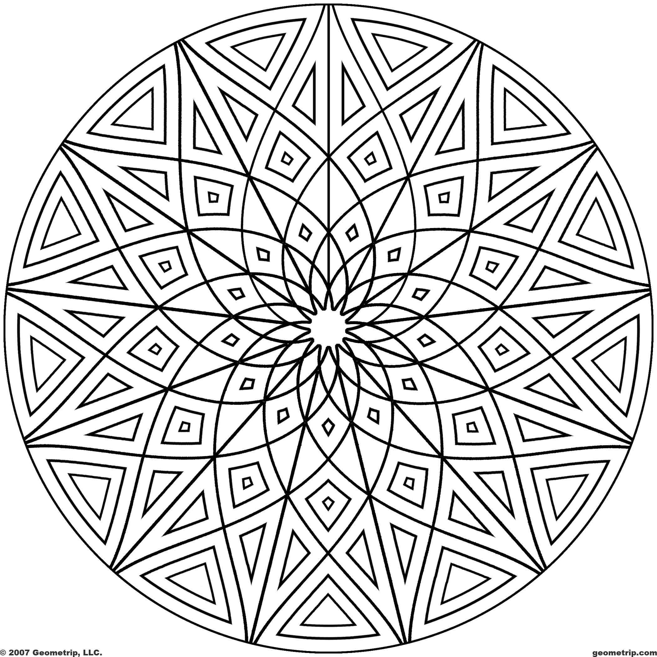 Geometric Coloring Pages For Kids
 Geometric Patterns For Kids To Color Coloring Pages For