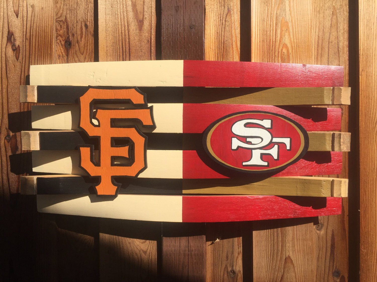 Best ideas about Giants Wall Art . Save or Pin Giants and 49ers Football Wall Decor Rustic Wooden Wall Art Now.