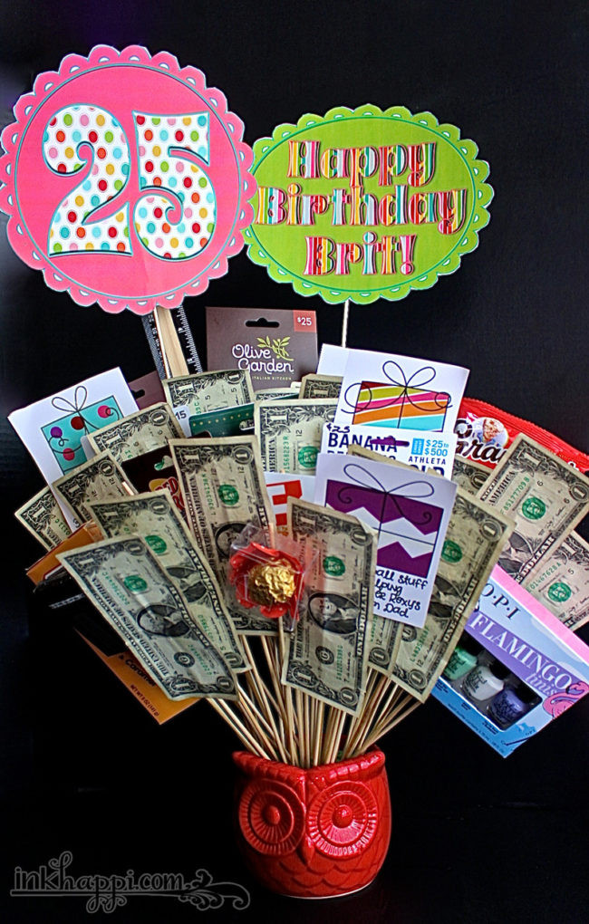 Gift Baskets Ideas For Her
 Birthday Gift Basket Idea with Free Printables inkhappi