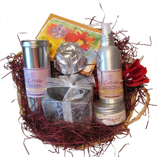 Gift Baskets Ideas For Her
 Pampering For Her Spa Gift Basket Tea Foot Cream Soap
