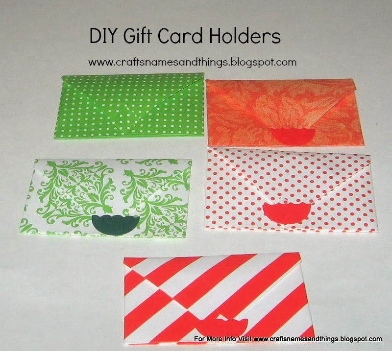 Gift Card Holder DIY
 Crafts Names And Things Diy Gift Card Holder