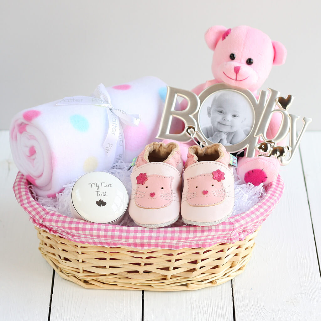 Gift Ideas For Baby
 Deluxe Girl New Baby Gift Basket Newborn Baby Hamper