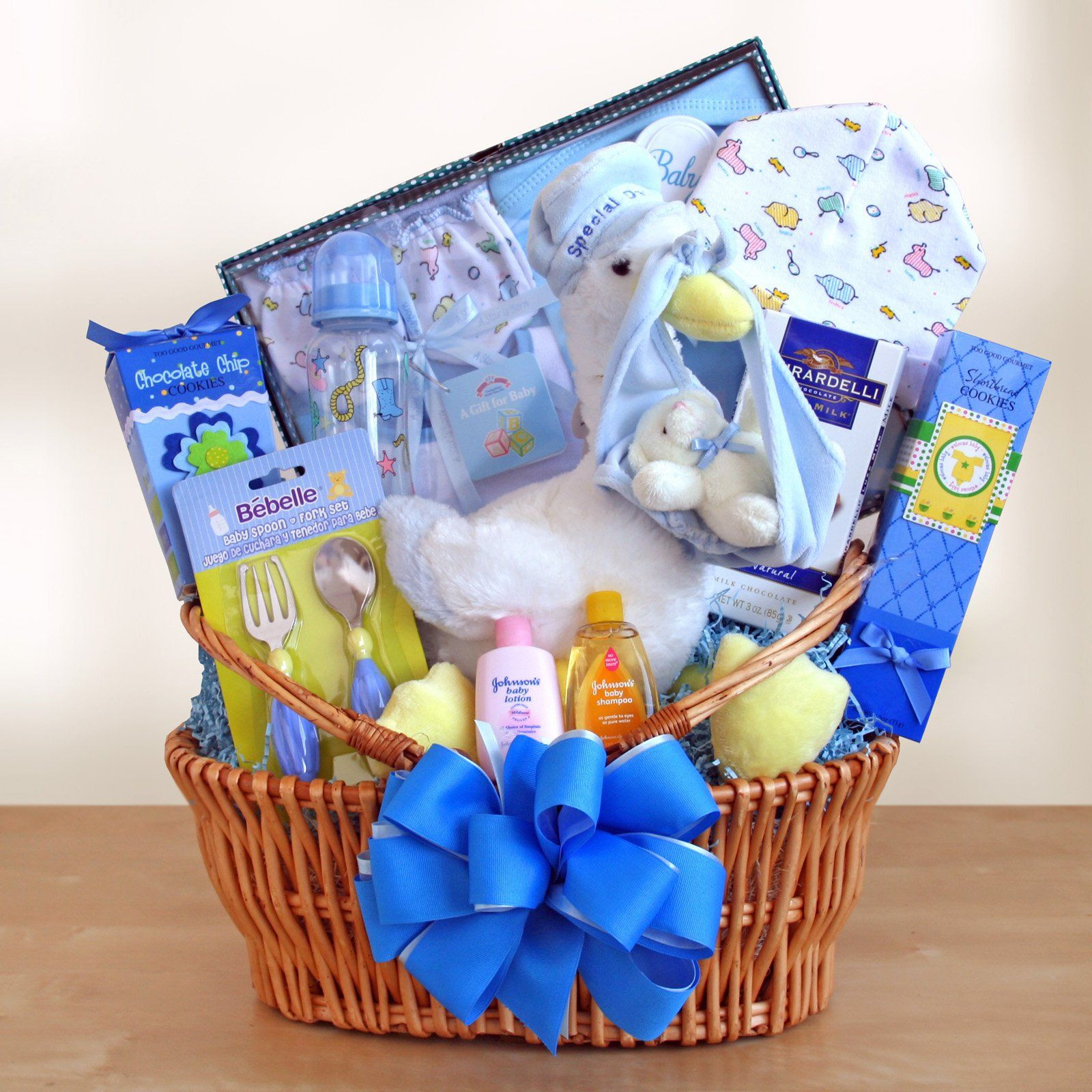 Gift Ideas For Baby
 Special Stork Delivery Baby Boy Gift Basket