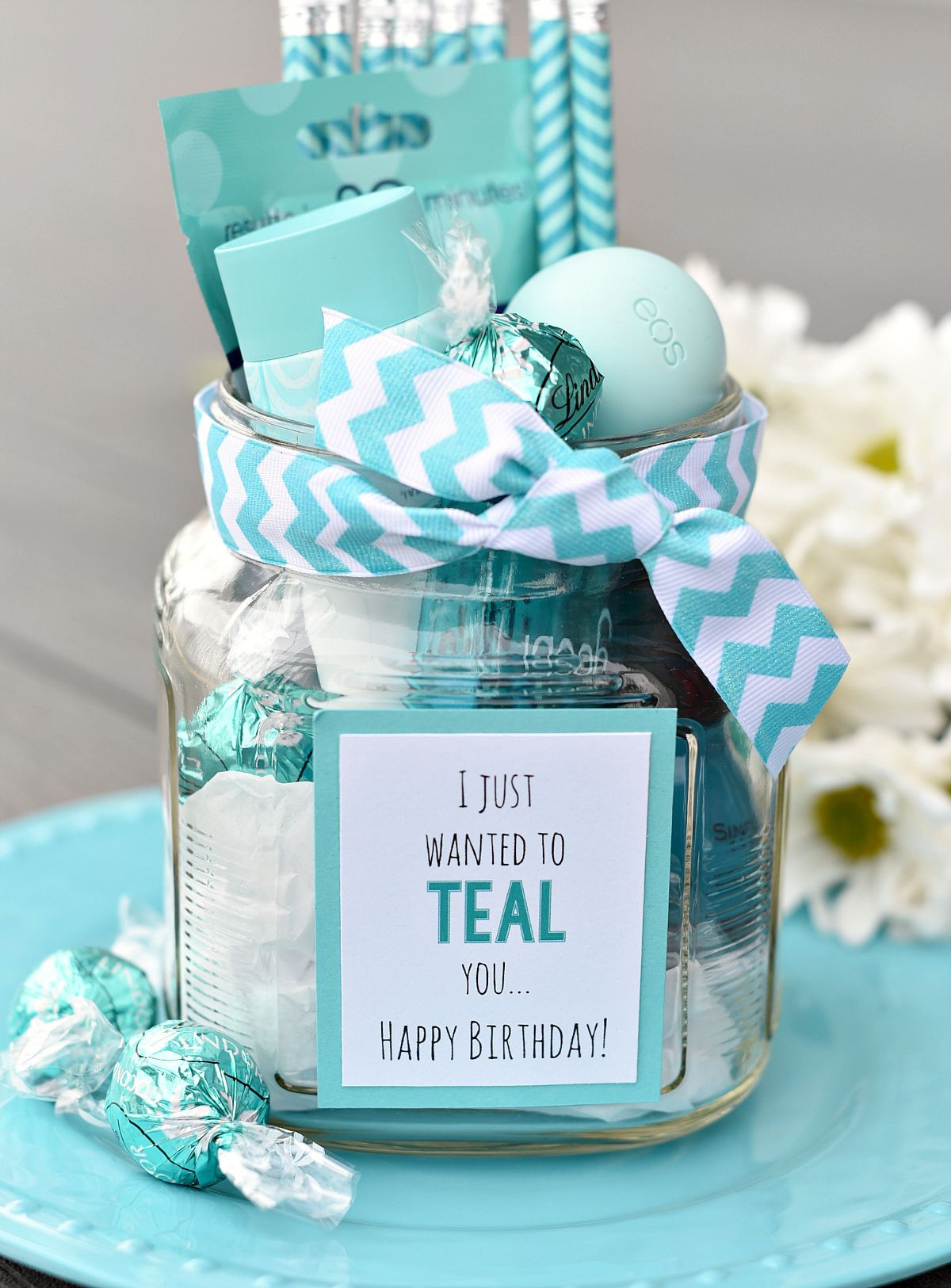 Gift Ideas For Mother'S Birthday
 Teal Birthday Gift Idea for Friends Confetti