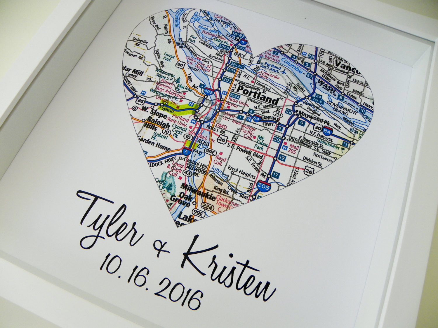 Gift Ideas For Newly Engaged Couple
 Map Heart Art Shadow Box Frame Heart Map Print Shadow Box