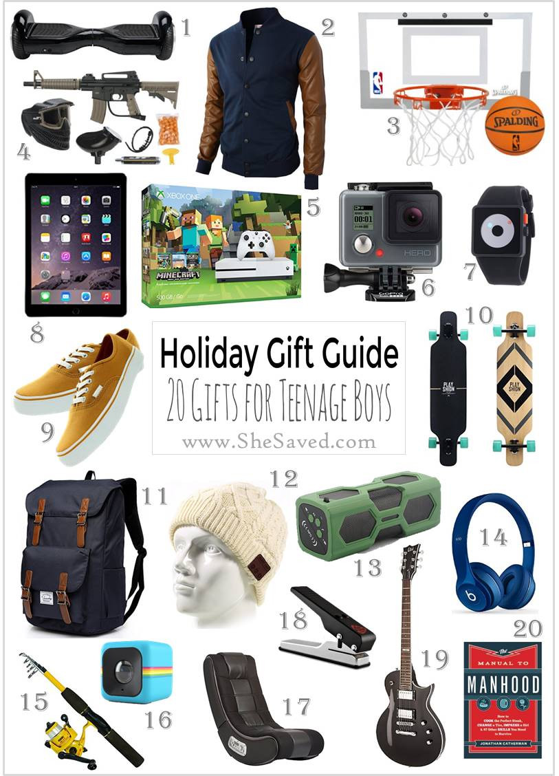 Gift Ideas For Teenage Boys
 HOLIDAY GIFT GUIDE Gifts for Teen Boys SheSaved