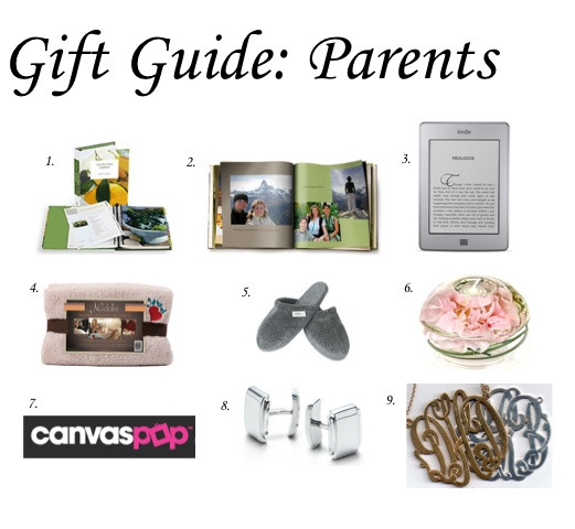 Gift Ideas For Your Parents
 Gifts for parents holiday ideas