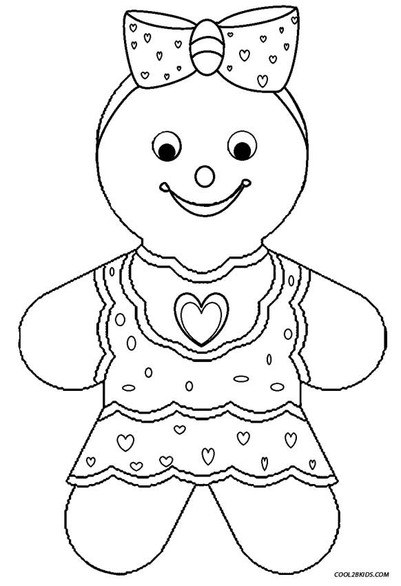 Gingerbread Coloring Pages
 Printable Gingerbread House Coloring Pages For Kids