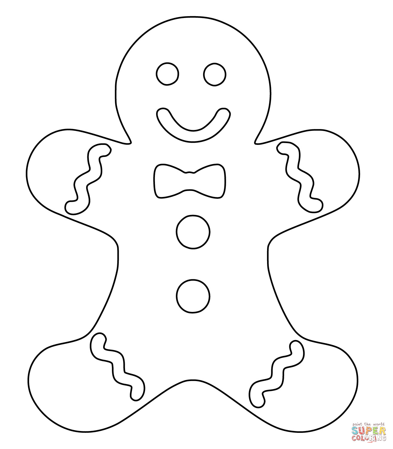 Gingerbread Coloring Pages
 Christmas Gingerbread Man coloring page
