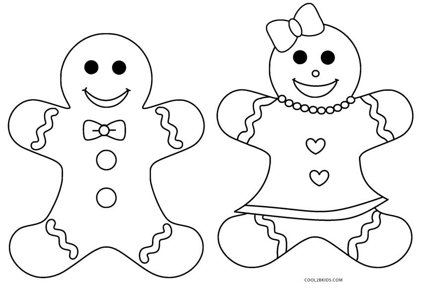 Gingerbread Coloring Pages
 Free Printable Gingerbread Man Coloring Pages For Kids