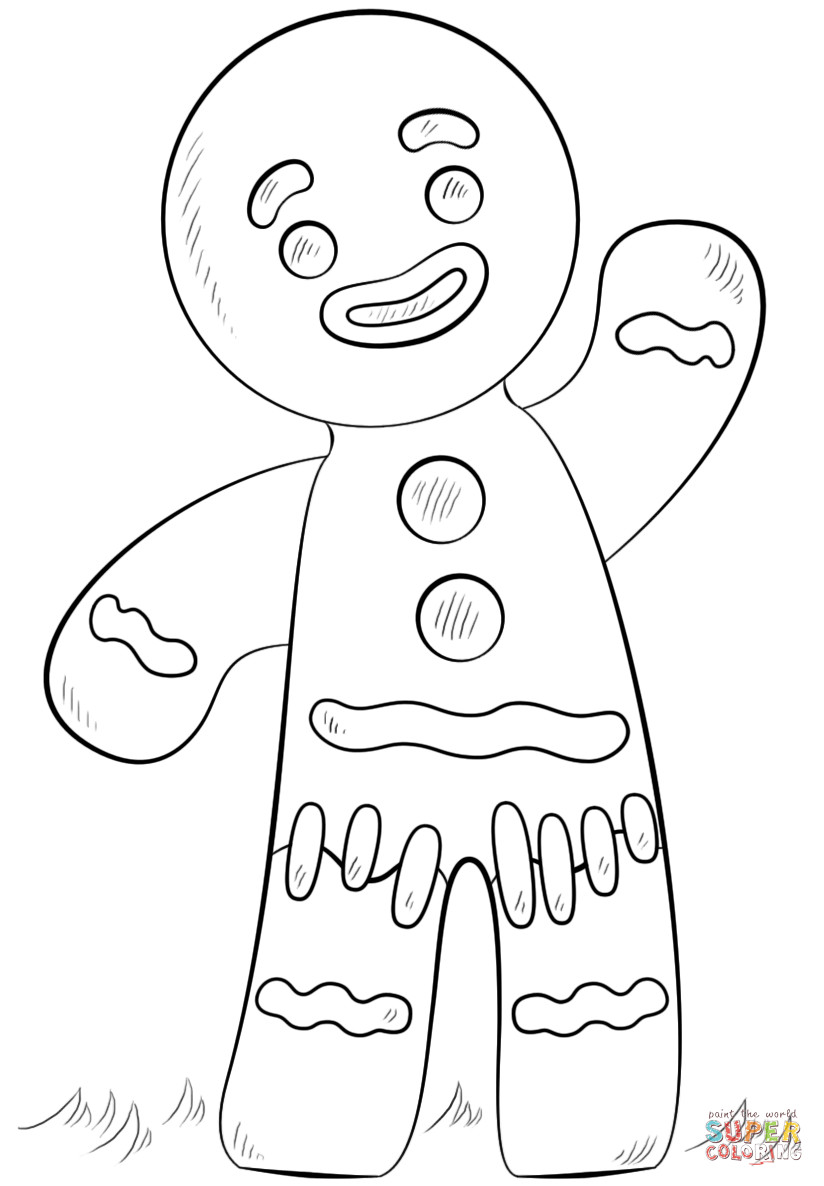 Gingerbread Coloring Pages
 Gingerbread Man coloring page