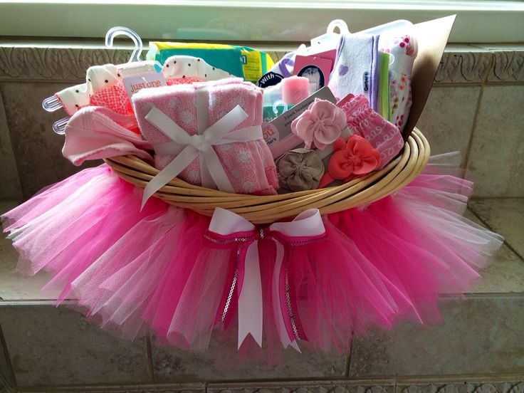 Girl Baby Shower Gift Basket Ideas
 Baby shower tutu t basket DIY