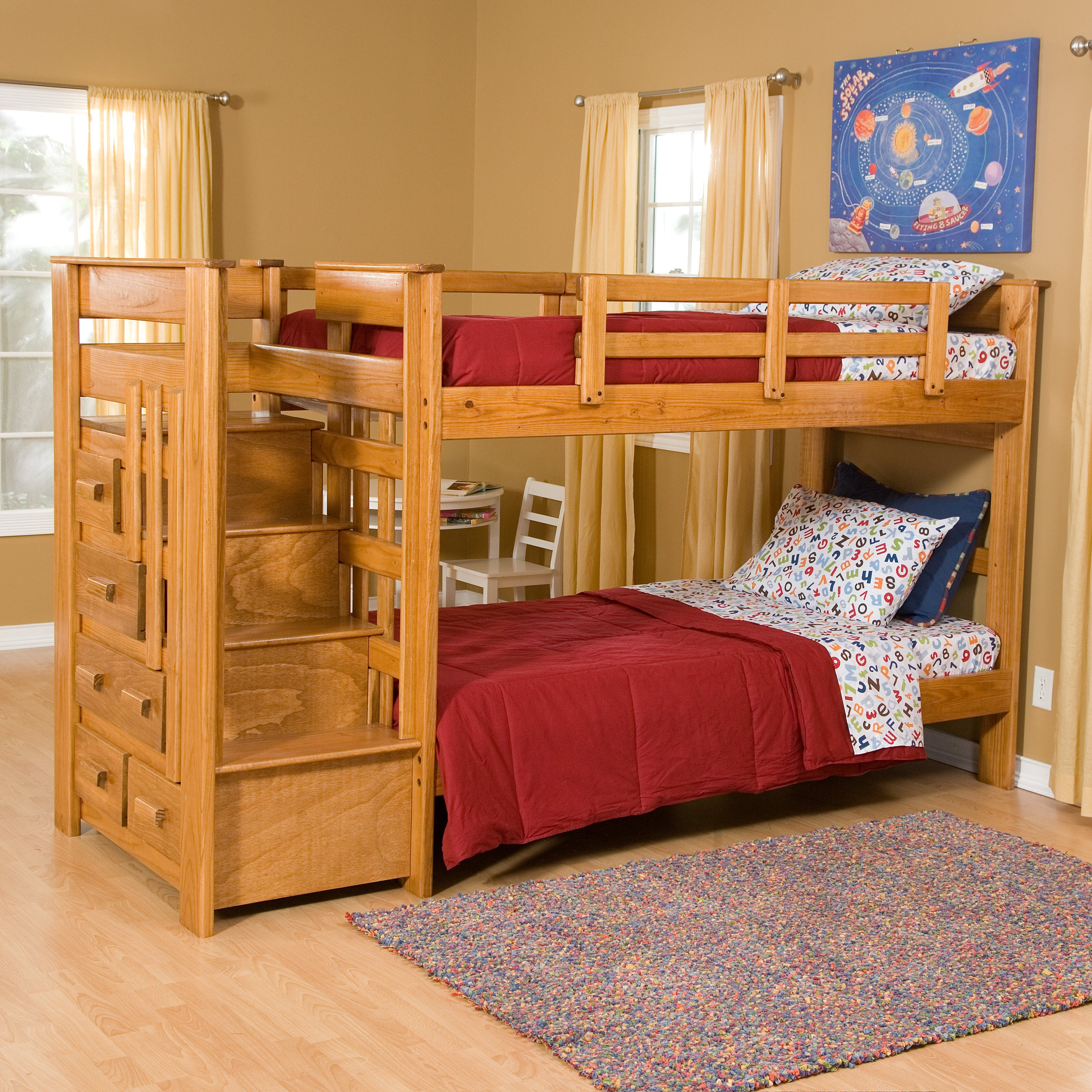 Best ideas about Girl Bunk Bed With Stairs
. Save or Pin Atlantic Furniture Columbia Twin Over Full Bunk Bed Now.