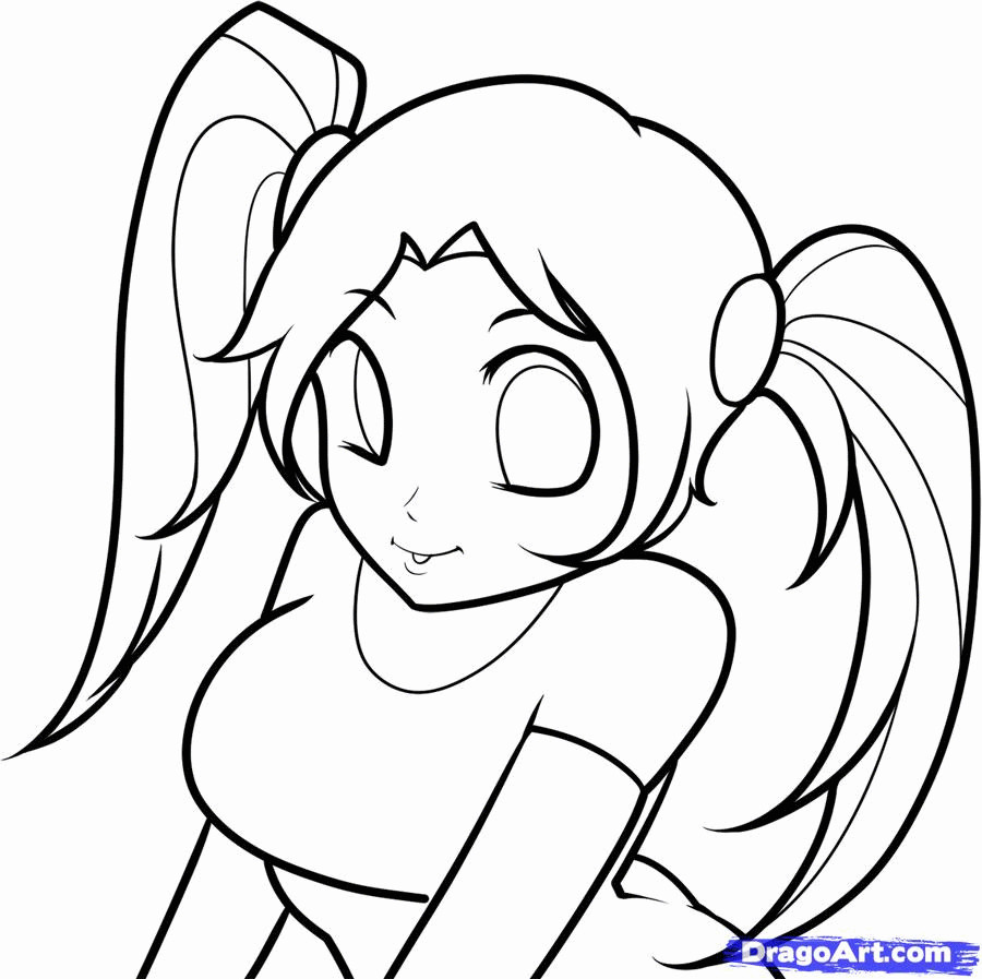 Girl Faces Coloring Sheets For Girls
 Cute Anime Face Girls Coloring Pages Coloring Home