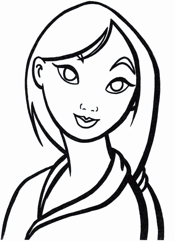 Girl Faces Coloring Sheets For Girls
 Princess Face Coloring Pages Coloring Home