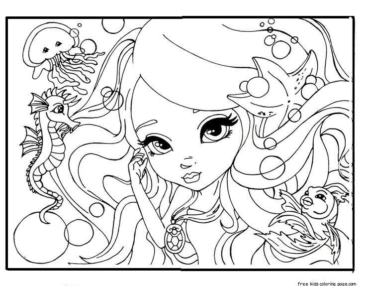 Girl Faces Coloring Sheets For Girls
 Printable beautiful face barbie coloring pages for