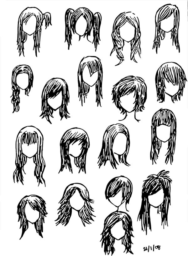 Girl Hairstyles Anime
 Girl Hairstyles by DNA lily on DeviantArt