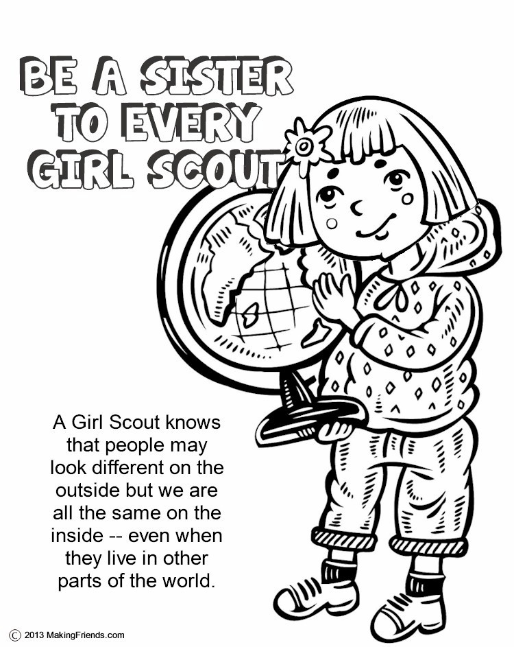 Girl Scout Daisies Coloring Pages
 Girl Scouts Coloring Pages Bestofcoloring