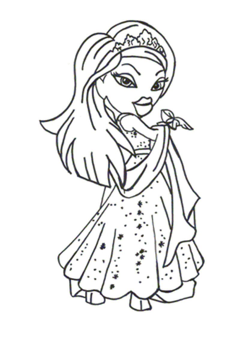 Girls Coloring Pages For Kids
 Free Printable Bratz Coloring Pages For Kids