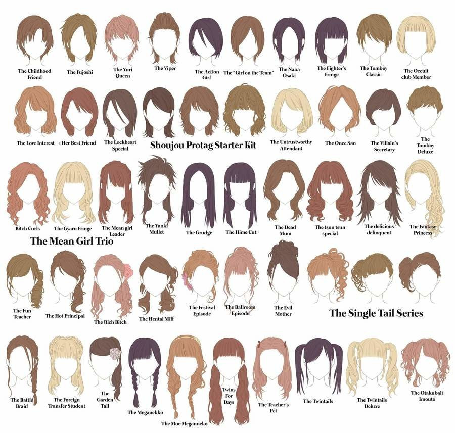 Girls Hairstyle Names
 Whats Your Favorite AnimeGirl Hairstyle