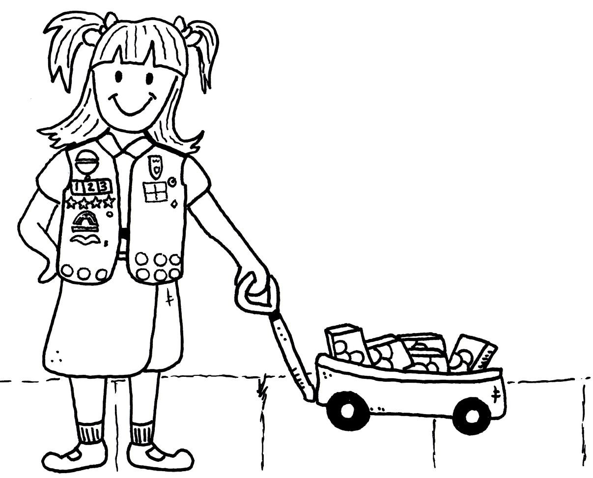 Girls Scout Cookie Coloring Pages
 Free Daisy Girl Scout Promise Coloring Pages Printable