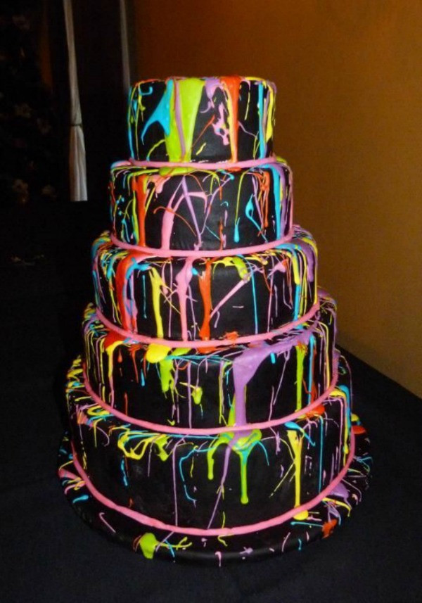 Glow In The Dark Birthday Cake
 21 Awesome Neon Glow In the Dark Party Ideas