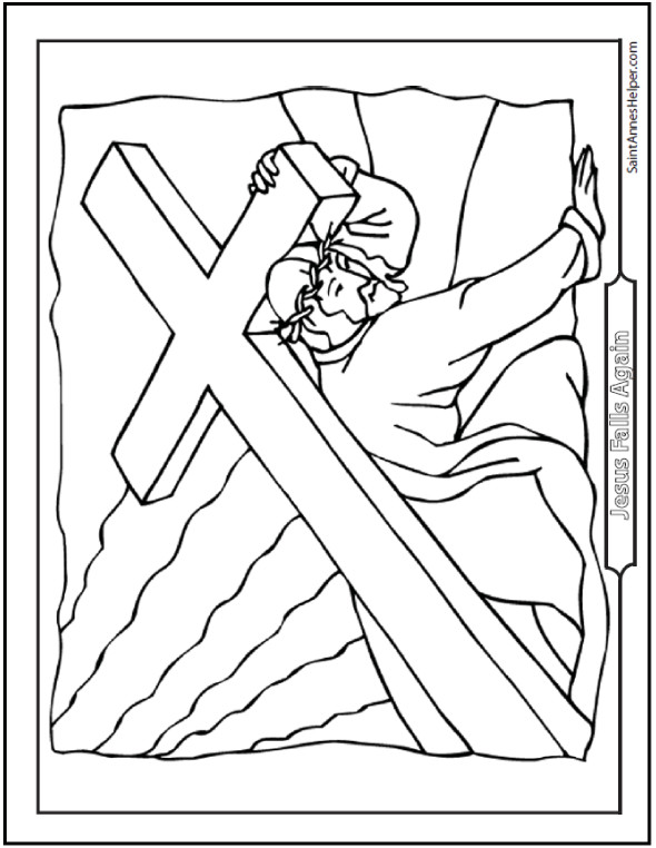 Good Friday Coloring Pages
 Printable Stations The Cross Booklet St Alphonsus