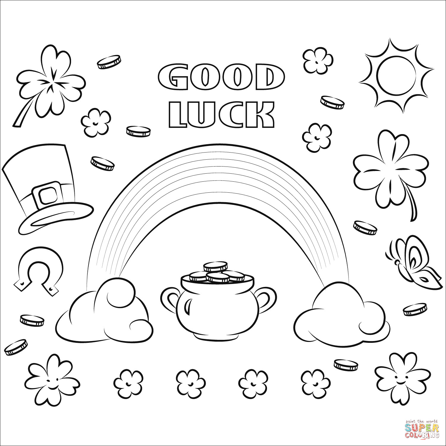 Good Luck Coloring Pages
 Good Luck coloring page